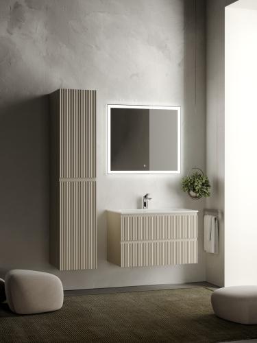 Тумба под раковину Sancos SNOB R SNR80CE 79х45х50 подвесная цвет бежевый - фото 3